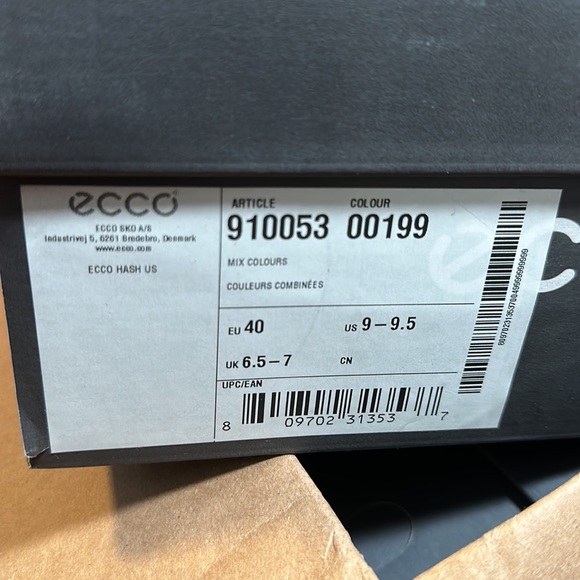 ECCO WOMEN’S Woven Slip-On. Size 9 Black Leather - Picture 6 of 6